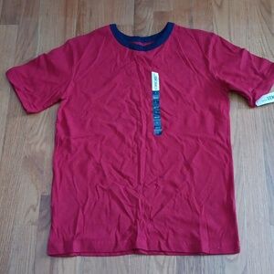 NWT! Boys Cherokee Red T-shirt With Navy Trim